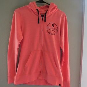 Hurley zippered hooded sweatshirt Size M